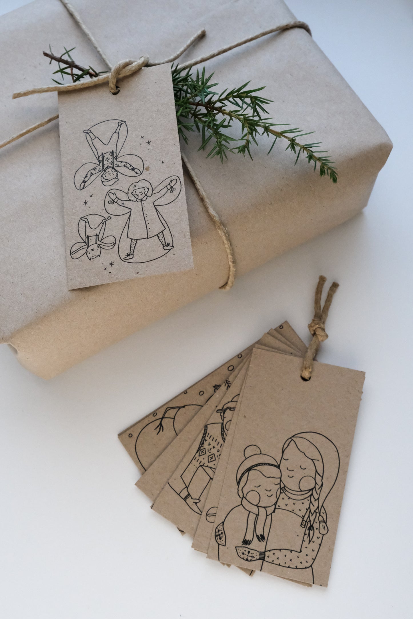 Gavelapper, 10 stk med julemotiv